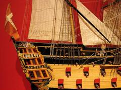 Model of CHRISTIAN DEN SYVENDE ship from 1767 at Orlogsmuseet Christianshavn
