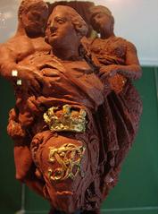 Figurehead of the warship Fredericus Quintus 1753 model at Orlogsmuseet Copenhagen