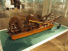 Model of an old dredger ship at Royal Danish Naval Museum