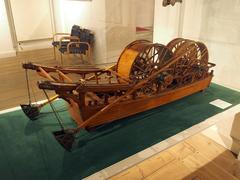 Model of an old dredger ship at the Royal Danish Naval Museum in Copenhagen