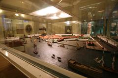 Model of Holmen naval base in Copenhagen in the 1700s at the Royal Danish Naval Museum