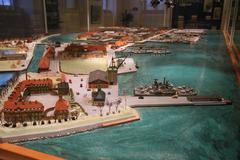 Model of Holmen naval base 1968 at The Royal Danish Naval Museum in Copenhagen