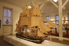 Model of Phoenix, the first ship built after the English navy looted the Danish fleet, displayed at the Royal Danish Naval Museum in Copenhagen