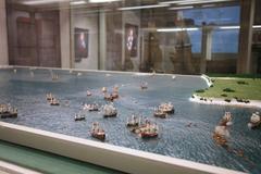 Diorama of the naval Battle at Stevns by Emmanuel Bassols at The Royal Danish Naval Museum in Copenhagen