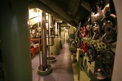 Interior of Spækhuggeren submarine at the Royal Danish Naval Museum in Copenhagen