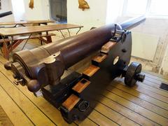 1860 18-pounder breech-loading gun displayed at Royal Danish Naval Museum