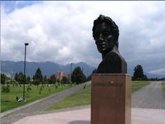 Sculpture of Simón Bolívar in Simón Bolívar Park Bogota