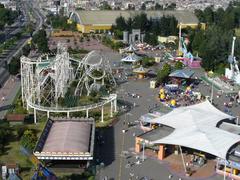 View from Ferris wheel at Magic Salitre Park in Bogota Colombia
