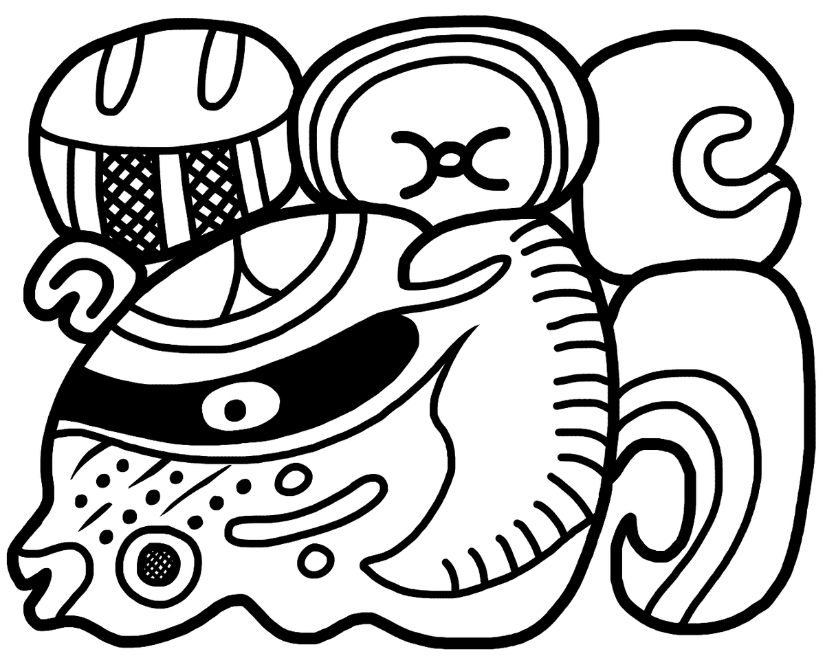 Mayan glyph emblem of ACANCEH