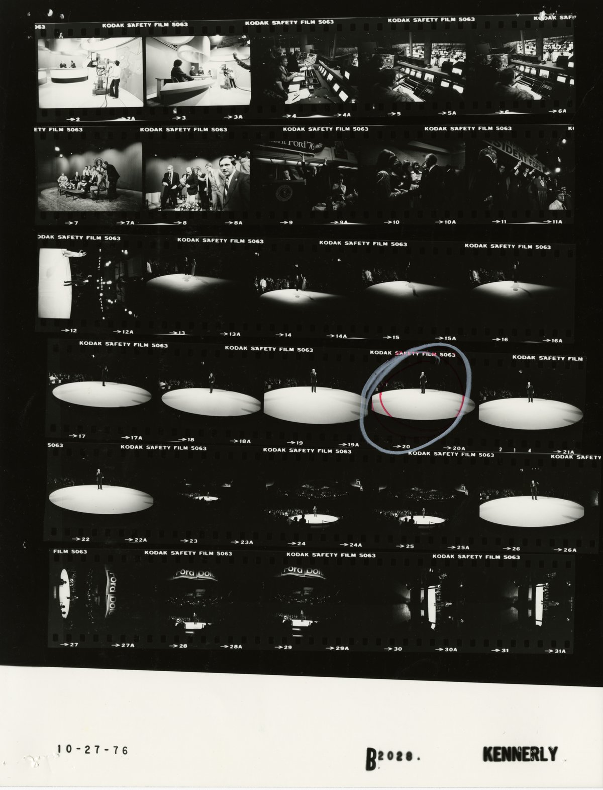 Photo contact sheet B2028 from Gerald Ford White House Photographic Office series in 1976