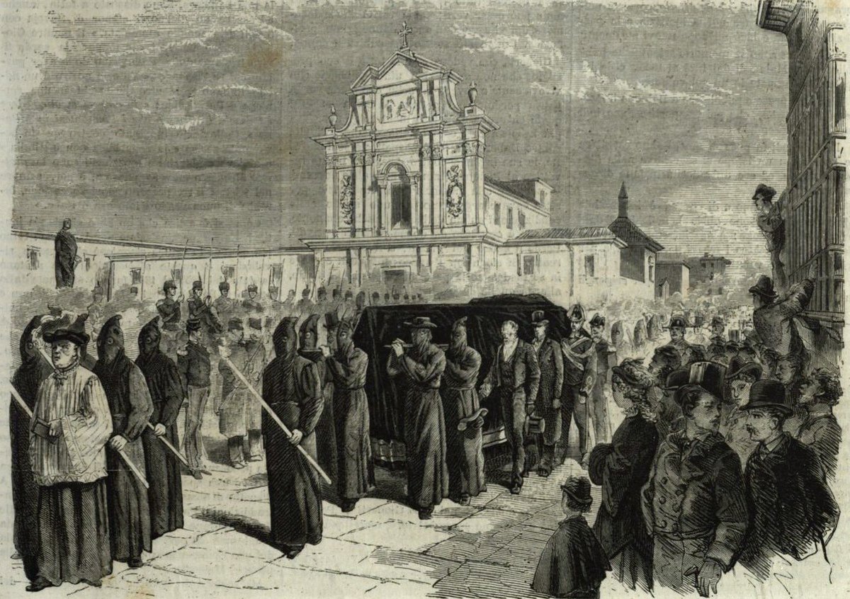 Woodcut of Gino Capponi's funeral in Florence