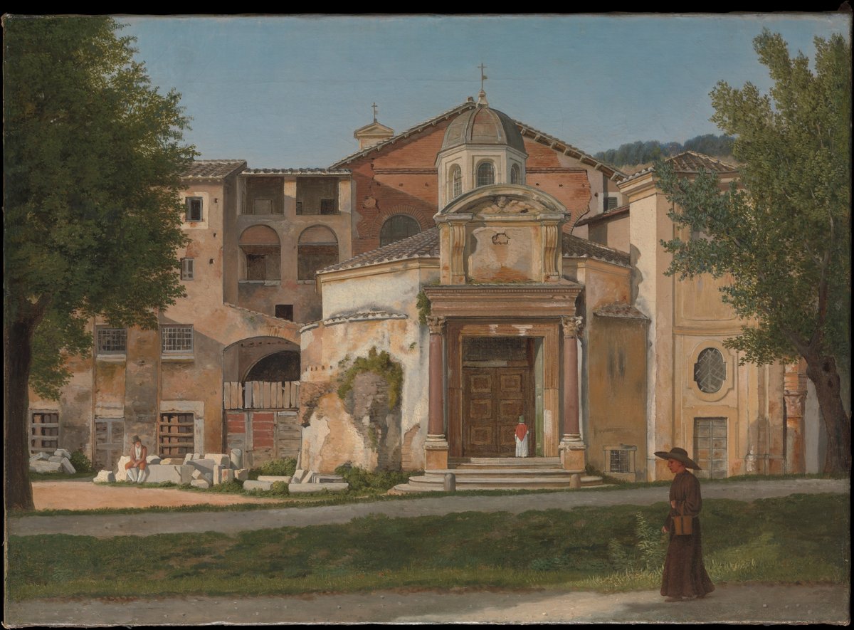 Section of Via Sacra in Rome near the temple of Romulus and Remus leading to the church of Saints Cosmas and Damianus