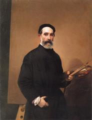 Self-portrait of Francesco Hayez at age 71 in 1862