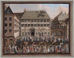 Looting scene at the old Strasbourg City Hall in 1789