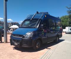 Iveco Daily vehicle used by Swiss Riot Police in action