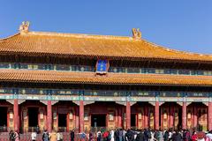 Close-up view of the Hall of Supreme Harmony in the Forbidden City