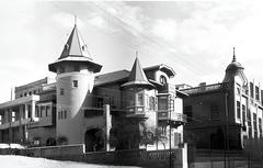 Tel Aviv city in its early years with historical buildings and streets