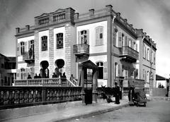 Early cityscape of Tel Aviv with historic buildings and streets
