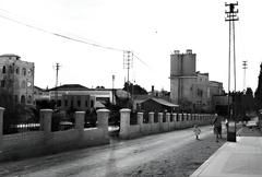 Scenic view of Tel Aviv city in its early years with buildings and streets