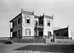 Historic view of early Tel Aviv cityscape with buildings and streets
