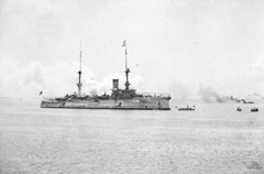 German armored cruiser SMS Fürst Bismarck in Manila Harbor