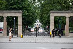 Roddick Gates at McGill University closed after dismantling of a campus encampment