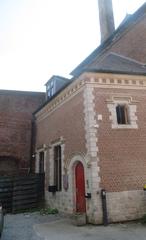 Historic building on the left side of Porte de Gand in Lille, France