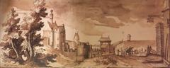 Brussels cityscape with Namur Gate in 1612 by Remigio Cantagallina