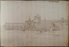 Historical view of Naamsepoort with Monterey annex from 1672