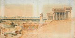 Reconstruction drawing of the Propylaea in Athens