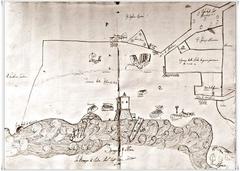 18th century map of Pozzallo signed by notary Biago Di Falco dated March 27, 1764