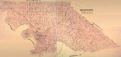 Surveyor's map of Brant County, Ontario circa 1880