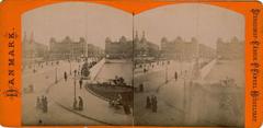 Dronning Louises Bro bridge in Copenhagen, 1889 historical photo