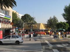 Entrance to Etiopia Metro Station on Cuauhtemoc Avenue in Mexico City Line 3