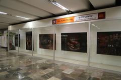 Modern Metro CDMX train arriving at underground station