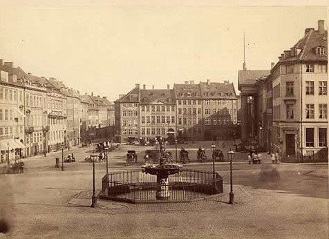 The Caritas Fountain earlier design in Copenhagen, Denmark