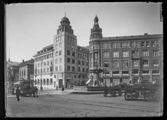 Black and white photo of Frederiksborggade street number 2-4 in Copenhagen