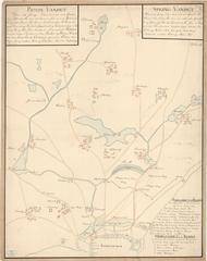 Historical map showing the layout of pump water and fountain conduits