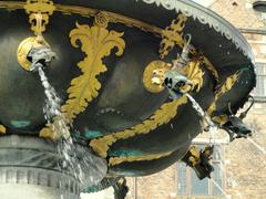 Caritas Well fountain detail in Copenhagen Denmark