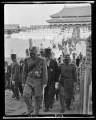 President Xu Shichang leaving Taihe Hall on November 28, 1918, during World War I celebration in Beijing