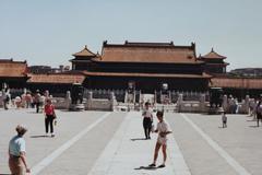 Forbidden City aerial view with traditional Chinese architecture