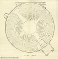 Architectural plan of the Circus Building in Copenhagen from 1886
