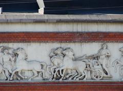 Relief sculpture on the facade of Cirkusbygningen in Copenhagen
