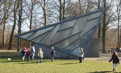 Entrance side view of the underground Museum of Modern Glass Art, Cisternerne in Copenhagen