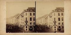 Gammel Strand in Copenhagen viewed from Højbro Plads in 1860