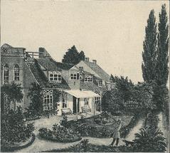 Gamle Bakkehus historic building corner of southern and western wing 1845