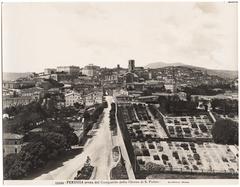 Historic view of Perugia from the tower of San Pietro Church