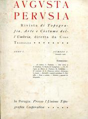 Cover of Augusta Perusia magazine second year 1907