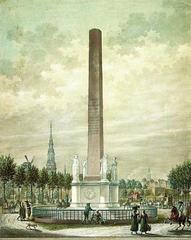 Frihedsstøtten monument in Copenhagen Denmark with historical architecture