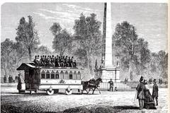 First horse-driven tram in Copenhagen Denmark 1863